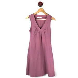 Athleta S dress sleeveless low cut v neck pink